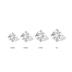 Lab Grown 1/2 Carat Round Solitaire Diamond Earrings in 14K White Gold