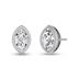 Lab Grown 1/4 Carat Marquise Bezel Set Diamond Solitaire Earrings in 14K White Gold