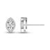 Lab Grown 1 Carat Marquise Bezel Set Diamond Solitaire Earrings in 14K White Gold