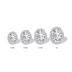 Lab Grown 1/4 Carat Oval Bezel Set Solitaire Diamond Earrings in 14K White Gold