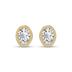 Lab Grown 1/4 Carat Oval Bezel Set Solitaire Diamond Earrings in 14K Yellow Gold