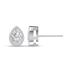 Lab Grown 1/4 Carat Pear Shaped Bezel Set Solitaire Diamond Earrings in 14K White Gold