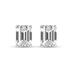Lab Grown 3/4 Carat Emerald Cut Solitaire Diamond Earrings in 14K White Gold