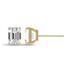Lab Grown 3/4 Carat Emerald Cut Solitaire Diamond Earrings in 14K Yellow Gold