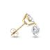 Lab Grown 3/4 Carat Marquise Solitaire Diamond Earrings in 14K Yellow Gold