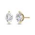 Lab Grown 3/4 Carat Marquise Solitaire Diamond Earrings in 14K Yellow Gold