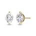 Lab Grown 1 Carat Marquise Solitaire Diamond Earrings in 14K Yellow Gold