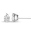 Lab Grown 1/4 Carat Pear Shaped Solitaire Diamond Earrings in 14K White Gold