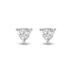 Lab Grown 1 Carat Trillion Shaped Solitaire Diamond Earrings in 14K White Gold