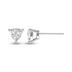 Lab Grown 1 Carat Trillion Shaped Solitaire Diamond Earrings in 14K White Gold