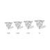 Lab Grown 1 Carat Trillion Shaped Solitaire Diamond Earrings in 14K White Gold