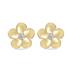1/3 CTW Lab Grown Diamond Flower Stud Earrings in 10K Yellow Gold (F-G Color, VS1- VS2 Clarity