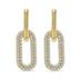 1/2 CTW Lab Grown Diamond Dangling Drop Earrings in 10K Yellow Gold (F-G Color, VS1- VS2 Clarity)