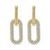 1/2 CTW Lab Grown Diamond Dangling Drop Earrings in 10K Yellow Gold (F-G Color, VS1- VS2 Clarity)