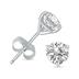 1/3 Carat TW Lab Grown Diamond Martini Set Round Earrings in 14K White Gold