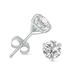 1/2 Carat TW Lab Grown Diamond Martini Set Round Earrings in 14K White Gold