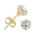 1/2 Carat TW Lab Grown Diamond Martini Set Round Earrings in 14K Yellow Gold