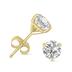 1/2 Carat TW Lab Grown Diamond Martini Set Round Earrings in 14K Yellow Gold