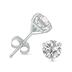 1 Carat TW Lab Grown Diamond Martini Set Round Earrings in 14K White Gold