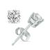 1/4 Carat TW Lab Grown Diamond Round Solitaire Stud Earrings in 14K White Gold