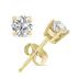 1/4 Carat TW Lab Grown Diamond Round Solitaire Stud Earrings in 14K Yellow Gold