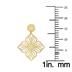 14K Yellow Gold Flower Cutout Drop Earrings