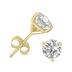3 Carat TW Lab Grown Diamond Martini Set Round Earrings in 14K Yellow Gold