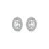 1/2 Carat TW Oval Shape Lab Grown Diamond Halo Earrings in 14K White Gold