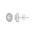 1/2 Carat TW Oval Shape Lab Grown Diamond Halo Earrings in 14K White Gold