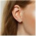 1/2 Carat TW Oval Shape Lab Grown Diamond Halo Earrings in 14K White Gold