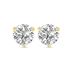 9 Carat TW Lab Grown Diamond Martini Set Round Earrings in 14K Yellow Gold