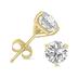 10 Carat TW Lab Grown Diamond Martini Set Round Earrings in 14K Yellow Gold