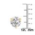 10 Carat TW Lab Grown Diamond Martini Set Round Earrings in 14K Yellow Gold
