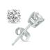 1 Carat TW Lab Grown Diamond Round Solitaire Stud Earrings in 14K White Gold