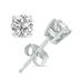 1.50 Carat TW Lab Grown Diamond Round Solitaire Stud Earrings in 14K White Gold