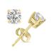 2 Carat TW Lab Grown Diamond Round Solitaire Stud Earrings in 14K Yellow Gold