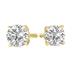 4 Carat TW Lab Grown Diamond Round Solitaire Stud Earrings in 14K Yellow Gold