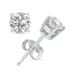 5 Carat TW Lab Grown Diamond Round Solitaire Stud Earrings in 14K White Gold