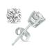 6 Carat TW Lab Grown Diamond Round Solitaire Stud Earrings in 14K White Gold