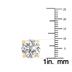 6 Carat TW Lab Grown Diamond Round Solitaire Stud Earrings in 14K Yellow Gold