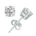 7 Carat TW Lab Grown Diamond Round Solitaire Stud Earrings in 14K White Gold