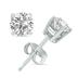 8 Carat TW Lab Grown Diamond Round Solitaire Stud Earrings in 14K White Gold