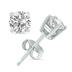 9 Carat TW Lab Grown Diamond Round Solitaire Stud Earrings in 14K White Gold