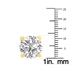 9 Carat TW Lab Grown Diamond Round Solitaire Stud Earrings in 14K Yellow Gold