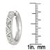 1/10 Carat Diamond Hoop Earrings in Solid .925 Sterling Silver