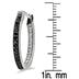 1/3 CTW Genuine Black and White Diamond Hoop Earrings in .925 Sterling Silver