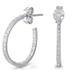 Diamond Hoop Earrings in Rhodium Plated Solid Brass