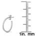 Diamond Hoop Earrings in Rhodium Plated Solid Brass