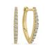 1/4 CTW Heart Shape Lab Grown Diamond Huggies Hoop Earrings in 10K Yellow Gold (F-G Color, VS1- VS2 Clarity)