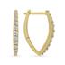 1/4 CTW Heart Shape Lab Grown Diamond Huggies Hoop Earrings in 10K Yellow Gold (F-G Color, VS1- VS2 Clarity)